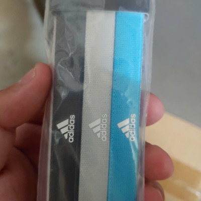 Băng Đô Thể Thao Freesize Chính Hãng ADIDAS ADAC-16202 Hairband (Bộ 3 Sợi) - Thun Co Giãn Cao Cấp