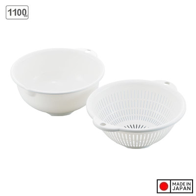 Bộ rổ chậu tròn Sanada Seiko, nhựa PP cao cấp bền đẹp và an toàn, cho thời gian sử dụng lâu dài - nội địa Nhật Bản