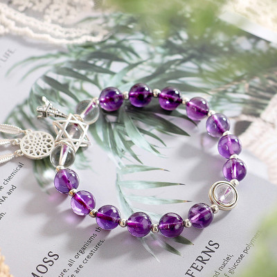 Vòng tay đá thạch anh tím phối Dreamcatcher mệnh hỏa, thổ - Ngọc Quý Gemstones