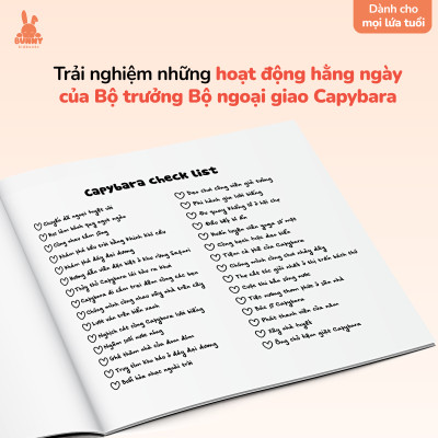 Sách tô màu Những ngày vui vẻ của Capybara xinh xắn cho bé & người lớn