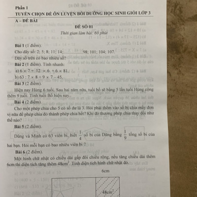 Tuyển chọn đề ôn luyện bồi dưỡng học sinh giỏi môn Toán lớp 3,4,5