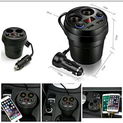 BỘ CHIA TẨU SẠC ĐIỆN THOAI BÁO VON ẮC QUY CAO CẤP TRÊN Ô TÔ