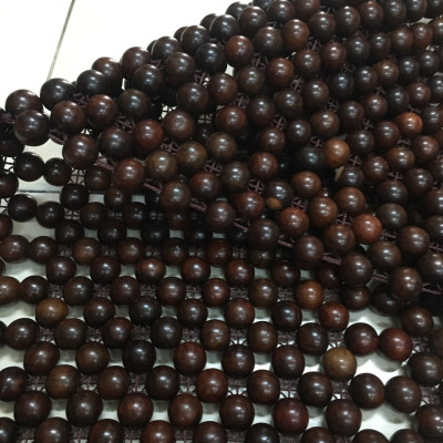 Lót Ghế Xe Ô Tô Hạt Gỗ Trắc Đen Cao Cấp Hạt 1.8cm ( hình thật )