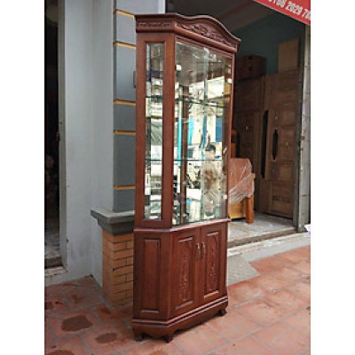 Tủ Rượu góc gỗ xoan đào