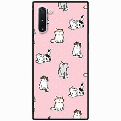 Ốp lưng dành cho Samsung Note 8 - Note 9 - Note 10 - Note 10 Plus mẫu Mèo Trắng Đen Nâu