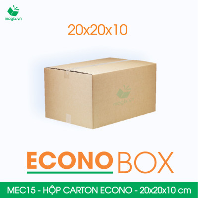 MEC15 - 20x20x10 cm - Combo 60 thùng hộp carton trơn siêu tiết kiệm ECONO
