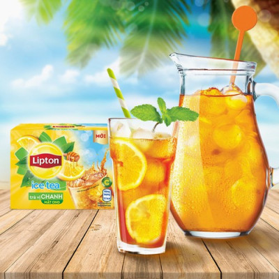 Combo 4 Trà Lipton Ice Tea Vị Chanh Mật Ong 16gói x 12gram/hộp