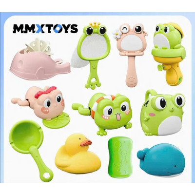 913-2002D Bộ đồ chơi phòng tắm hình con ếch dành cho bé (KT 21x9.5x16.2cm)