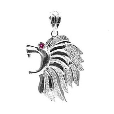 Mặt Dây Chuyền Nam Bạc Hiểu Minh MDN033S hình sư tử 4x5cm