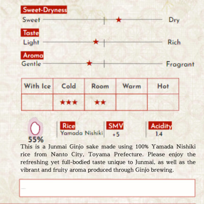 Sake Nhật Bản agata Yamada - Nishiki Junmai Ginjoshu Chai 720ml