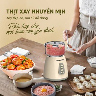 Máy xay sinh tố đa năng SHD5331, Dung tích 1.5L - 2 cối đa năng - Xay sinh tố, Xay thịt - Công suất 350W - Hàng chính hãng
