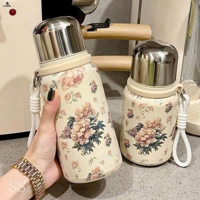 Bình giữ nhiệt VACUUM hoa vintage Hàng chính hãng