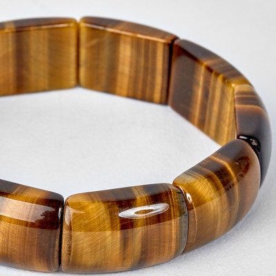 Vòng Bản Thạch Anh Mắt Hổ Vàng Nâu Ngọc Quý Gemstones