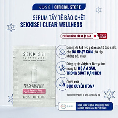 Serum Tẩy Tế Bào Chết Ngăn Ngừa Kích Ứng, Làm Dịu Da Sekkisei Clear Wellness Kose Nhật Bản 30ml