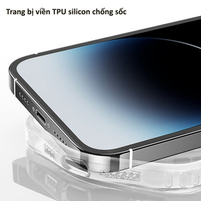 Ốp lưng trong cho iPhone 15 Pro Max / 15 Pro hiệu Likgus Crystal sạc nam châm từ tính, chống ố vàng, bảo vệ camera - Hàng nhập khẩu