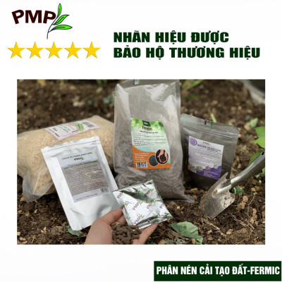 Combo bộ phân bón hữu cơ PMP trồng cà chua bạch tuộc - Phân cải tạo đất Fermic - Super Probio - Soymic V – Đạm Cá - Bã Mía