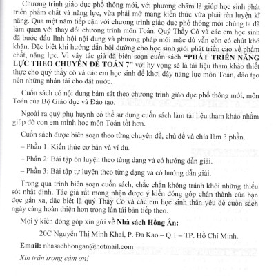 Sách tham khảo- Phát Triển Năng Lực Theo Chuyên Đề Toán 7 (Biên Soạn Theo Chương Trình GDPT Mới)_HA