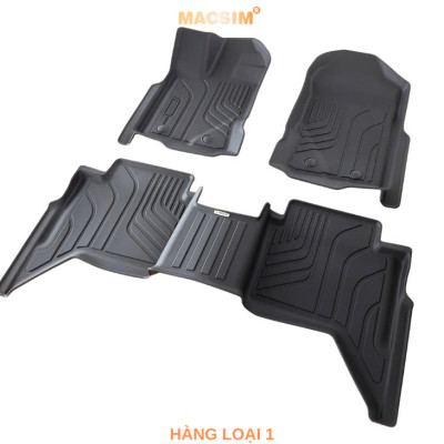 Thảm lót sàn xe ô tô Mazda BT50 2012-2021 (sd3) Nhãn hiệu Macsim chất liệu nhựa TPE cao cấp màu đen