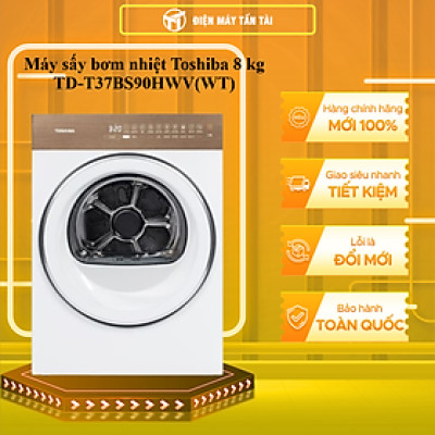 Máy sấy bơm nhiệt Toshiba 8 kg TD-T37BS90HWV(WT) - HÀNG CHÍNH HÃNG - CHỈ GIAO HCM