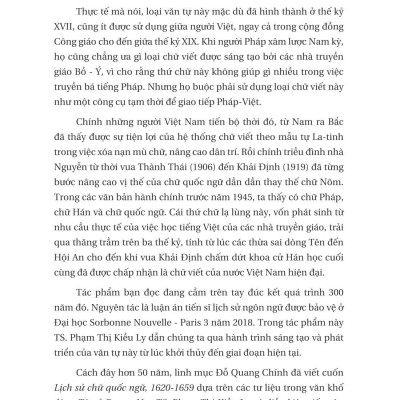 Lịch Sử Chữ Quốc Ngữ 1615-1919