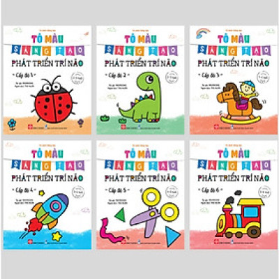 Sách - Combo 6 tập: Tô màu sáng tạo, phát triển trí não