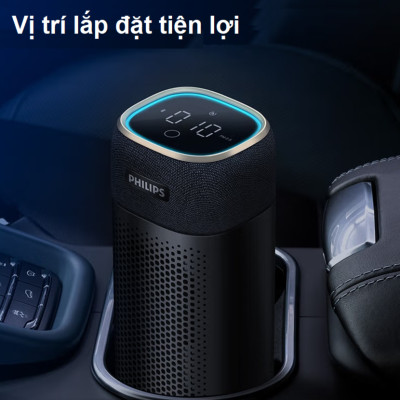 Máy khử mùi và lọc không khí trong ô tô Philips S7601 ( GP7601 ) Kết nối điện thoại thông qua ứng dụng AirMatters và cảm biến chất lượng không khí 3 màu - HÀNG NHẬP KHẨU