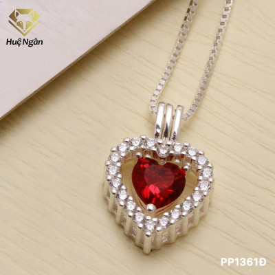 Dây chuyền bạc Ý 925 Huệ Ngân - Trái tim yêu thương PP1361