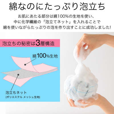 Khăn tắm tạo bọt mềm Okazaki Soft Pk/Bl