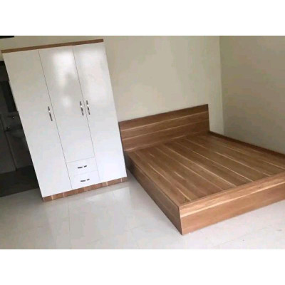 (FREE SHIP Y Hình )--COMBO Giường Tủ Quần Áo Gỗ MDF Phủ Melamine Chống Xước Lõi Mịn BỀN - RẺ - ĐẸP, Thiết Kế Hiện Đại
