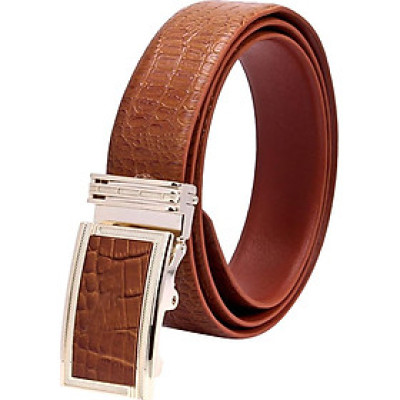 Thắt Lưng Nam Da Thật Vân Cá Sấu Huy Hoàng HT4113 (120 x 3.5 cm) - Màu Da