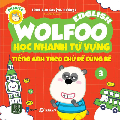 Combo 6 Cuốn Wolfoo English – Học Nhanh Từ Vựng Tiếng Anh  - Bản Quyền