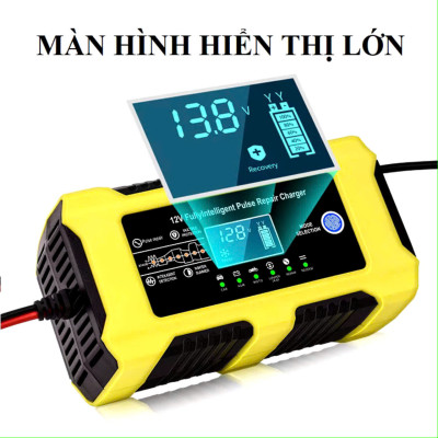 Sạc Ắc Quy Michel 12V-100Ah Cao Cấp - Công Nghệ Đức, Sạc 7 Giai Đoạn Tự Động ,  đèn trang trí