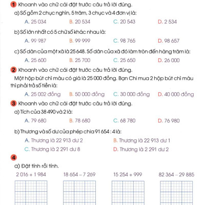 Sách - 100 Đề Kiểm Tra Toán 4