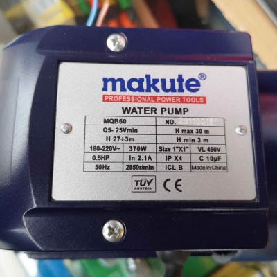 Máy bơm nước ly tâm 370W MAKUTE MQB60- Hàng chính hãng