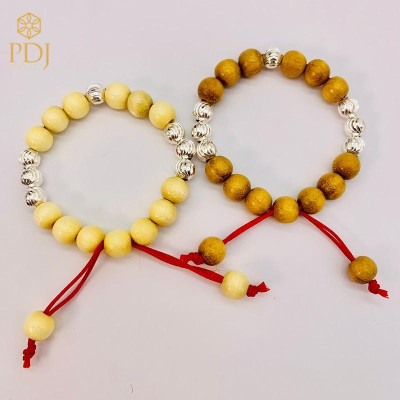 Vòng Dâu Tằm 7 Bi Bạc Cho Bé Trai 