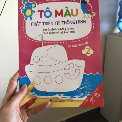 Bộ 8 cuốn Tô Màu Phát Triển Trí Thông Minh Dành Cho Bé 2-6 tuổi Song Ngữ Việt Anh Rèn Luyện Khả Năng Tư Duy Phát Triển Trí Tuệ Toàn Diện