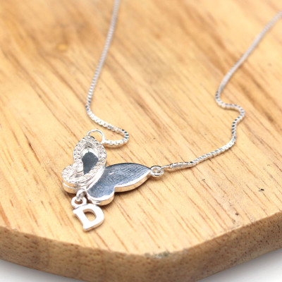 Dây Và Mặt Dây Chuyền Bạc Hiểu Minh DMD263 hình con bướm bạc ý