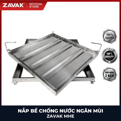 Nắp bể ngầm chống nước ngăn mùi inox ZAVAK MHE*-60 / KT 60x60cm, lát gạch 3cm, tải 500kg