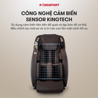 Ghế massage KINGSPORT G91 cao cấp con lăn 3D với 15 bài tập, chế độ quét cơ thể thông minh, túi khí massage chân cao