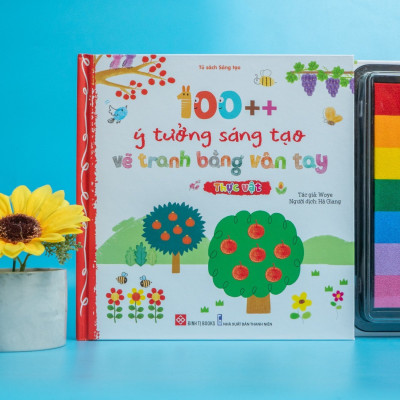 Sách - 100++ ý tưởng sáng tạo vẽ tranh bằng vân tay - Thực vật - Đinh Tị Books