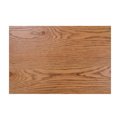 Bàn ăn VALDUS mặt gỗ công nghiệp phủ veneer sồi sang trọng, chân chữ X bằng thép sơn tĩnh điện đen