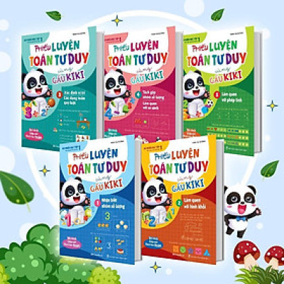 Sách - Phiếu Luyện Toán Tư Duy Cùng Gấu Kiki - Combo 5 Cuốn - Megabook