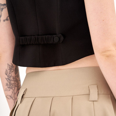 DOTTIE - Áo gi lê dáng lửng - Đen - T0748