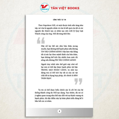 Sách - Công Thức Tự Tin Để Vươn Tới Sự Tự Lập Và Thành Công - Napoleon Hill - Tân Việt Books