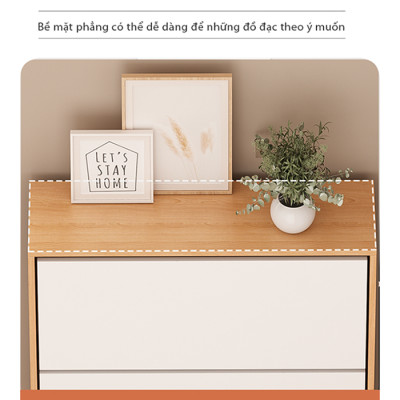 Tủ giày thông minh 3 cánh lật tiết kiệm diện tích gỗ mdf phủ melamin chống xước thương hiệu IGA - Gp20