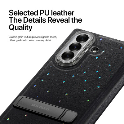 Bao da dành cho Samsung Galaxy Z Fold 7 Dux Ducis STEX Series PU Leather Foldable có chân đế_ Hàng chính hãng