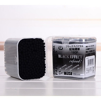 Set 02 Hộp tăm bông lấy ráy tai Than hoạt tính 180P - Hàng nội địa Nhật Bản