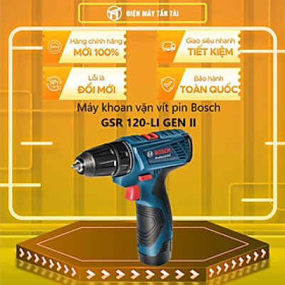 Máy khoan vặn vít BOSCH GSR120-LI-GEN II+PK (12V 2.0AH)/06019G80K2