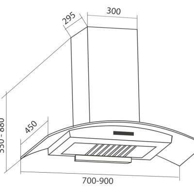Máy Hút Mùi Eurosun EH-90K25 - Hàng chính hãng