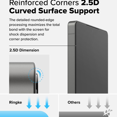 [Combo 2] Dán cường lực dành cho Samsung Galaxy S25 Ultra/S25 Plus/S25 RINGKE Easy Slide Tempered Glass - Hàng Chính Hãng